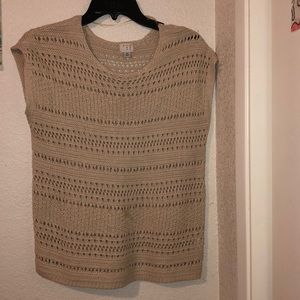 Knitted short sleeve top